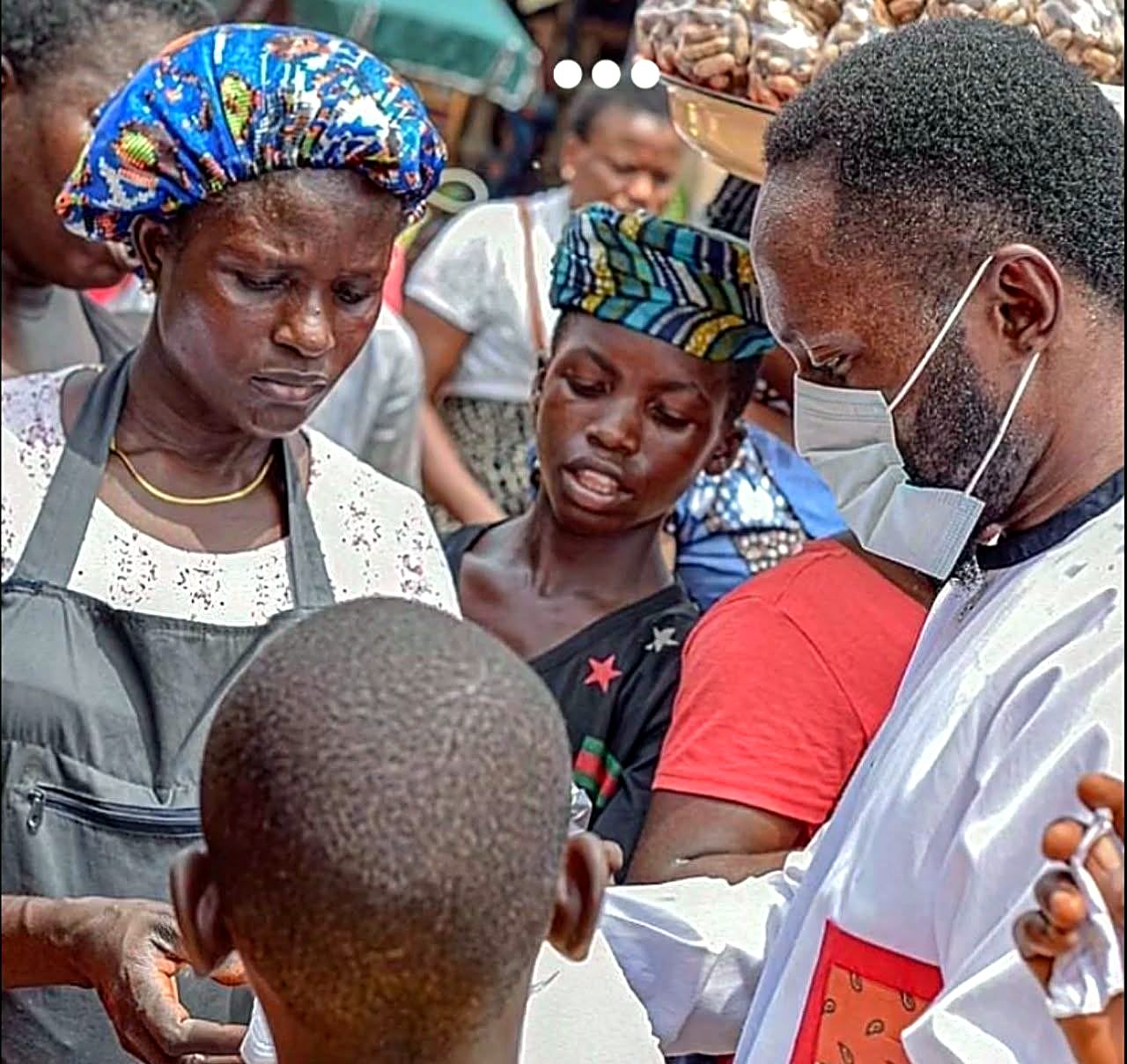 Susi Helping Hands Foundation health outreach team examining community members