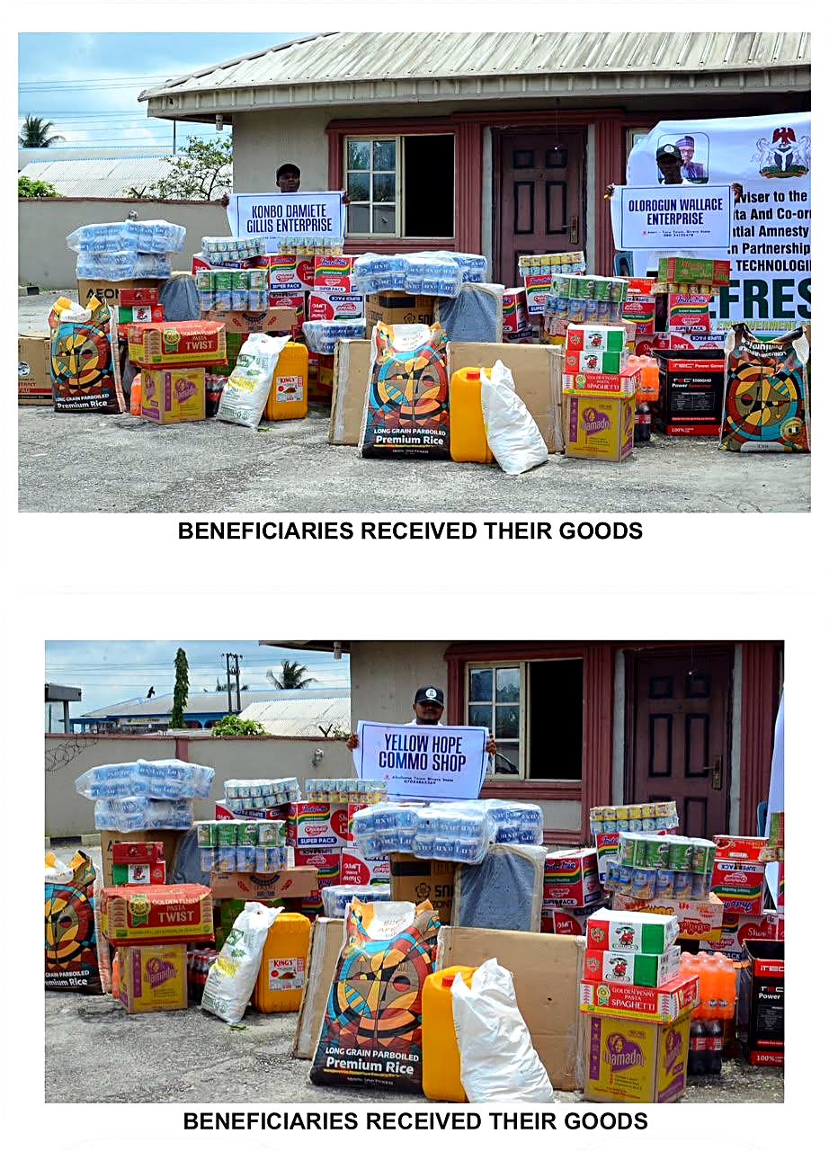 Food hampers, rice and supplies distributed to families during a welfare outreach
